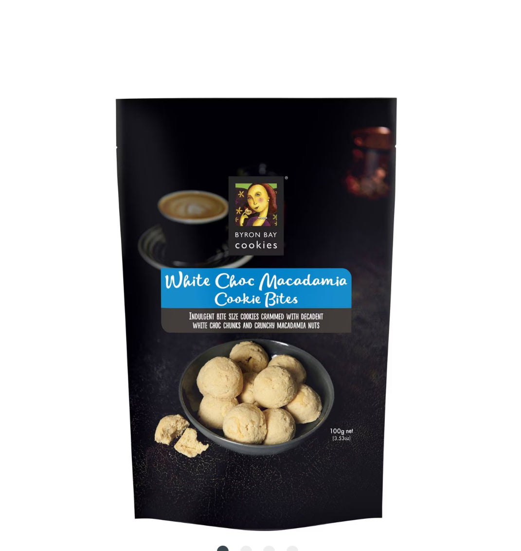 Byron Bay Cookies White Choc Macadamia 100g