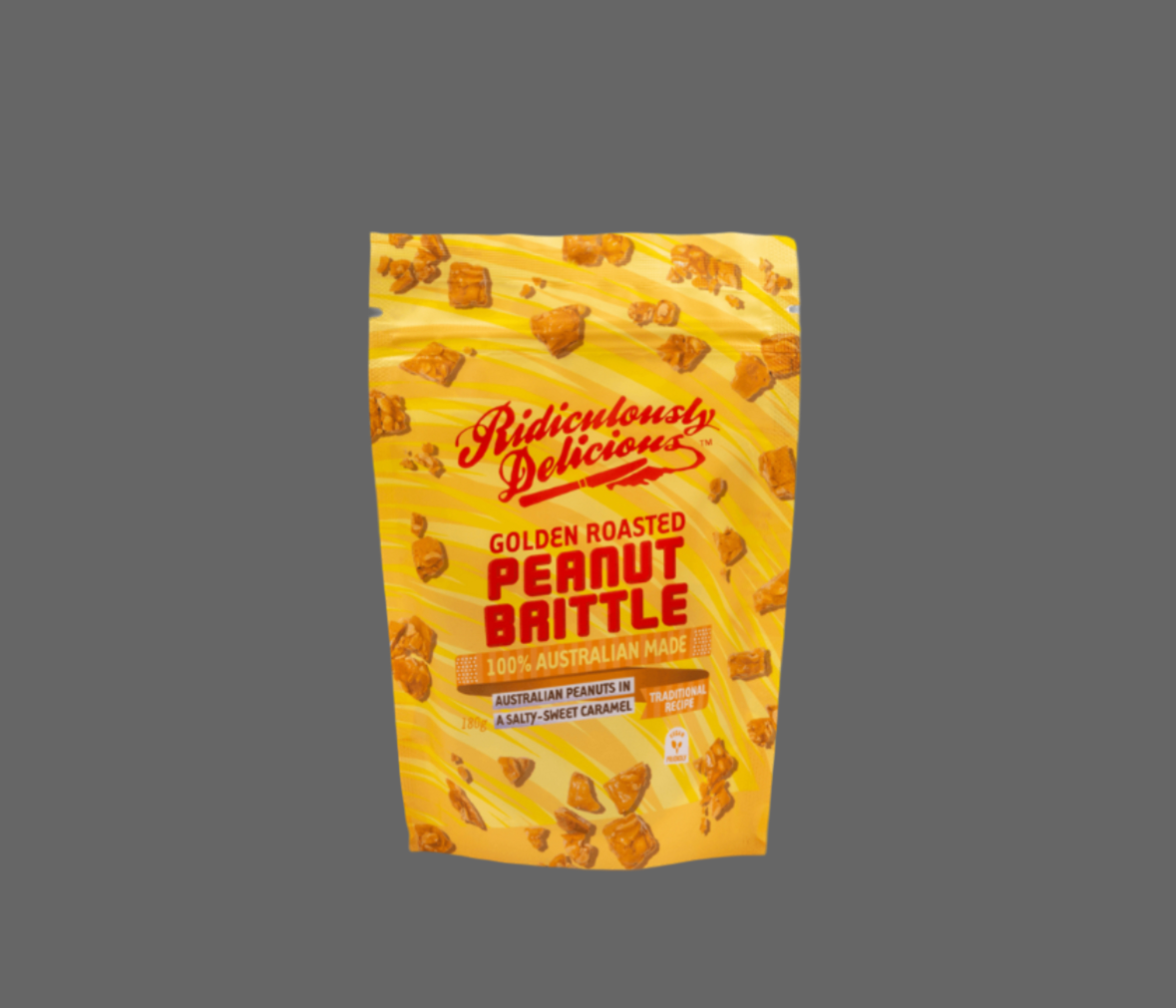 MAPLE FLAVOURED PEANUT BRITTLE 180g