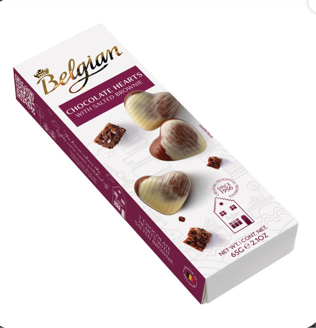 Belgian Chocolate Hearts Salt Brownie 65g