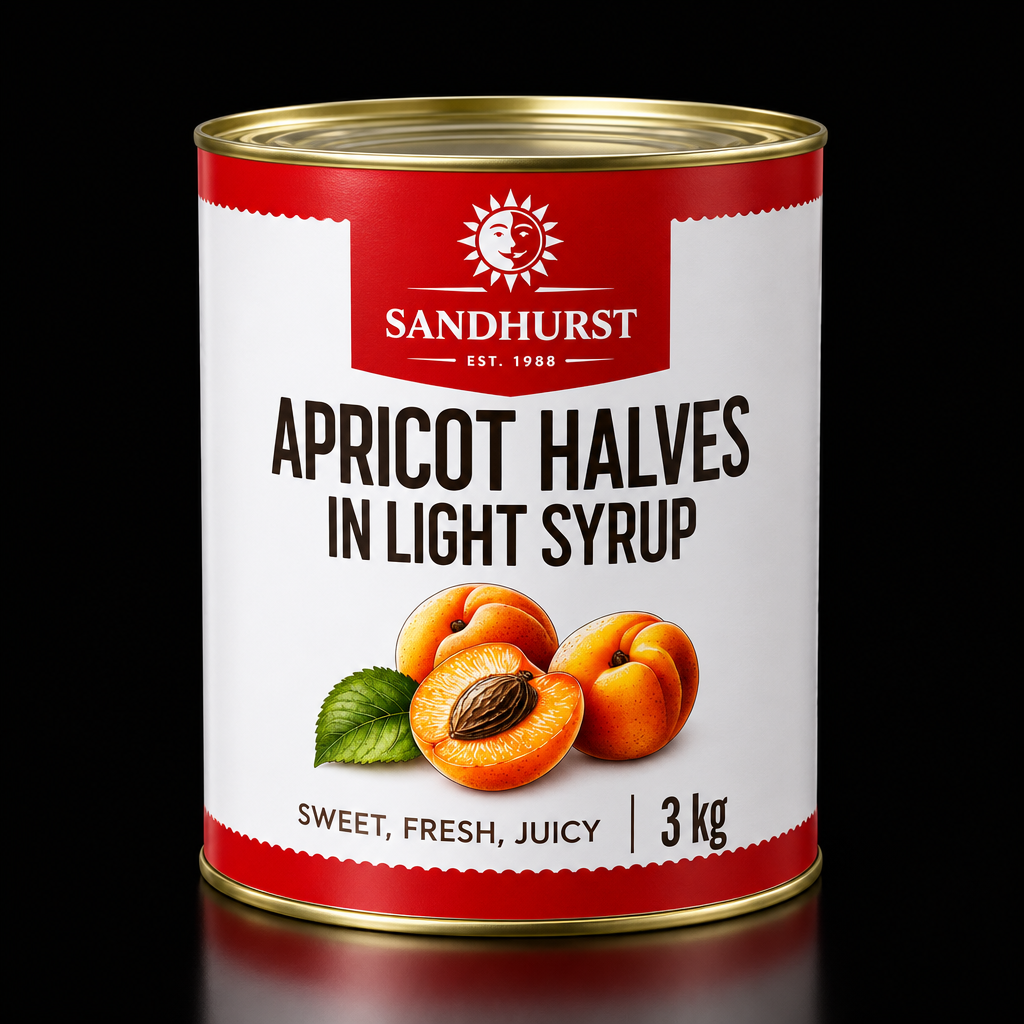 Sandhurst Apricot Halves in Natural Juice 3kg
