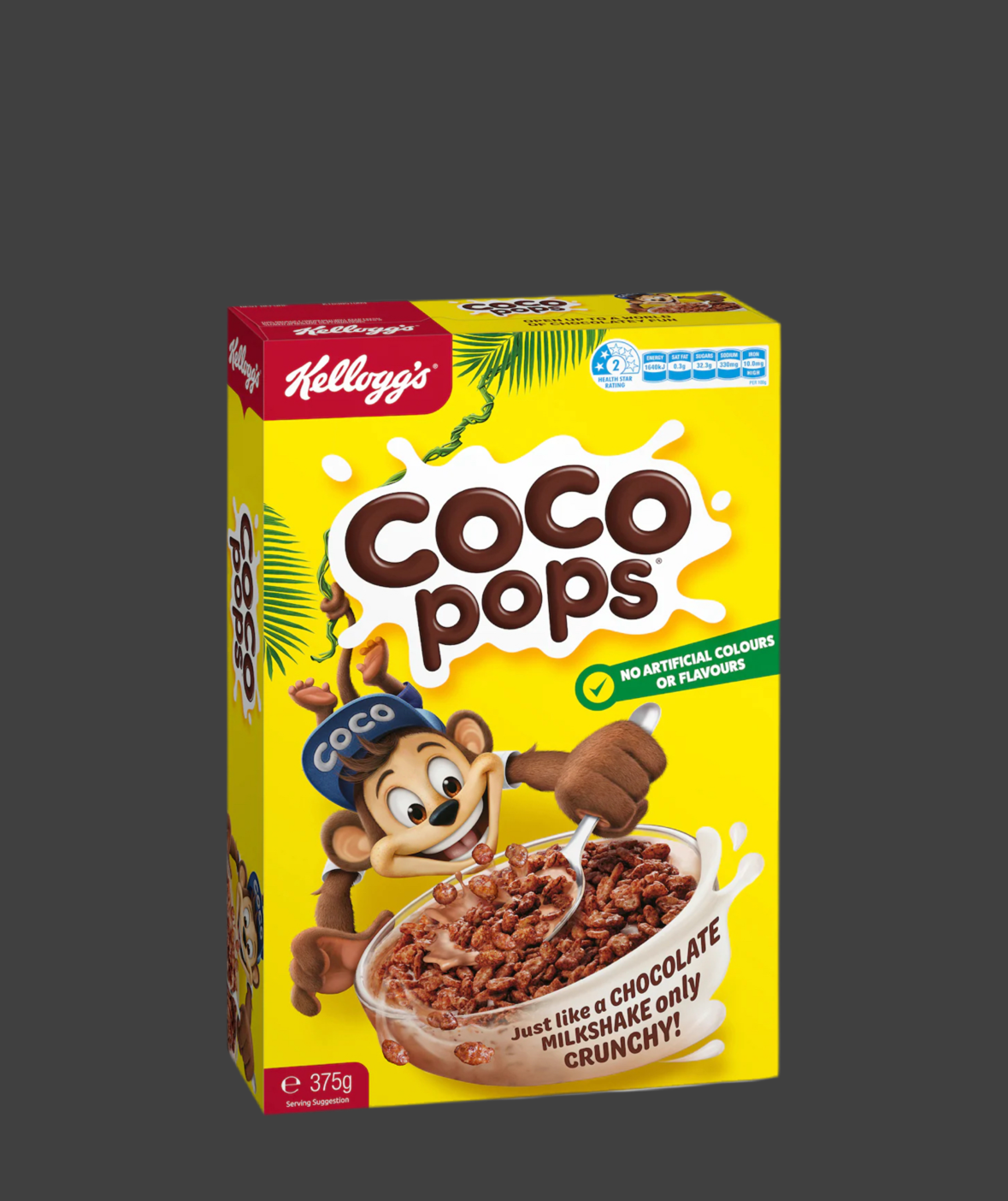 Kellogg's Coco Pops Chocolatey Breakfast Cereal 375g