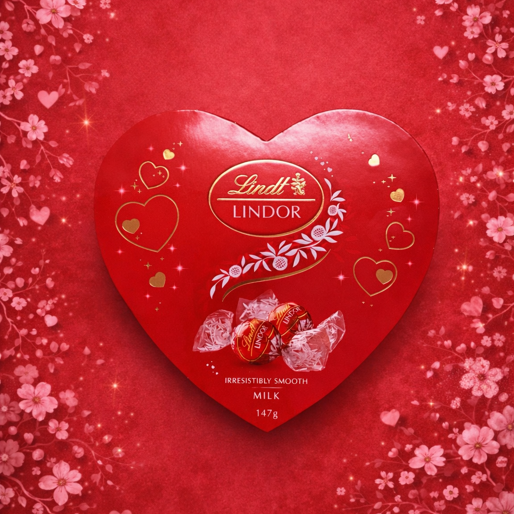Lindt Lindor Heart Tin 147g Milk
