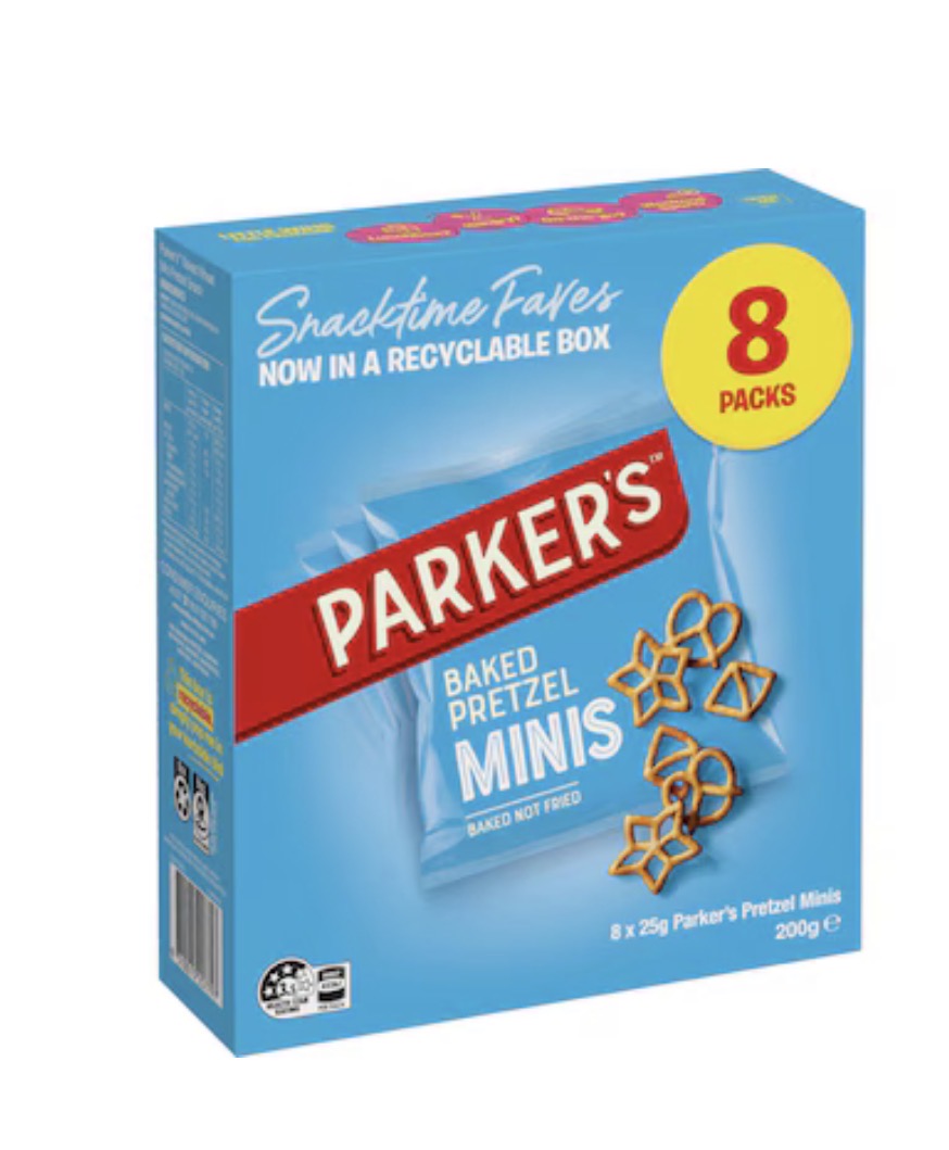 Parker's Pretzels Kids' Lunchbox Snacks Multipack Salted 8 pack