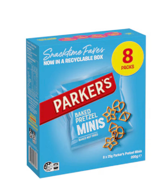Parker's Pretzels Kids' Lunchbox Snacks Multipack Salted 8 pack
