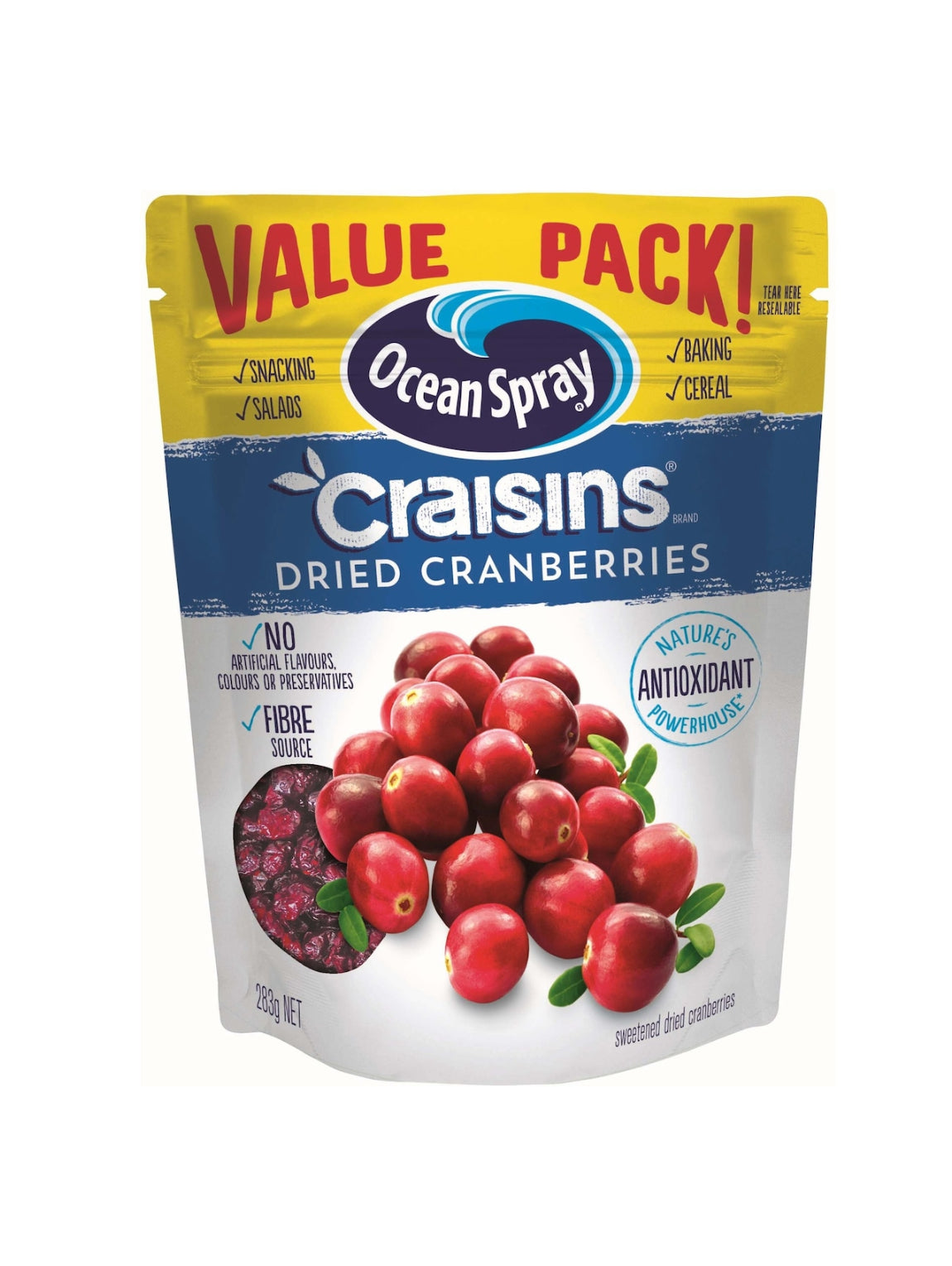 Ocean Spray Dried Cranberries Value Pack 283g