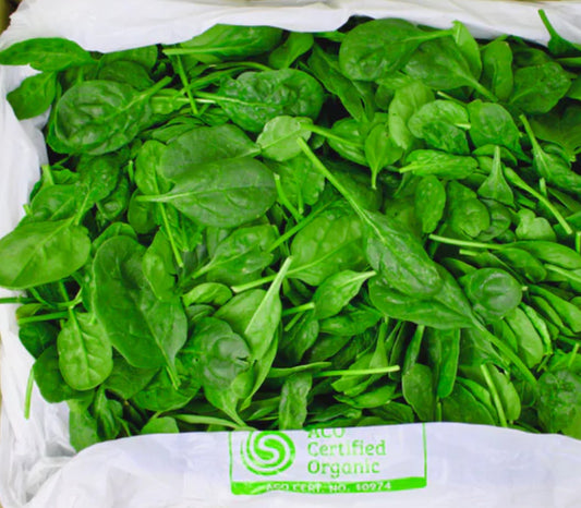 Organic Baby Spinach Leaves 1.5kg Box $35.99