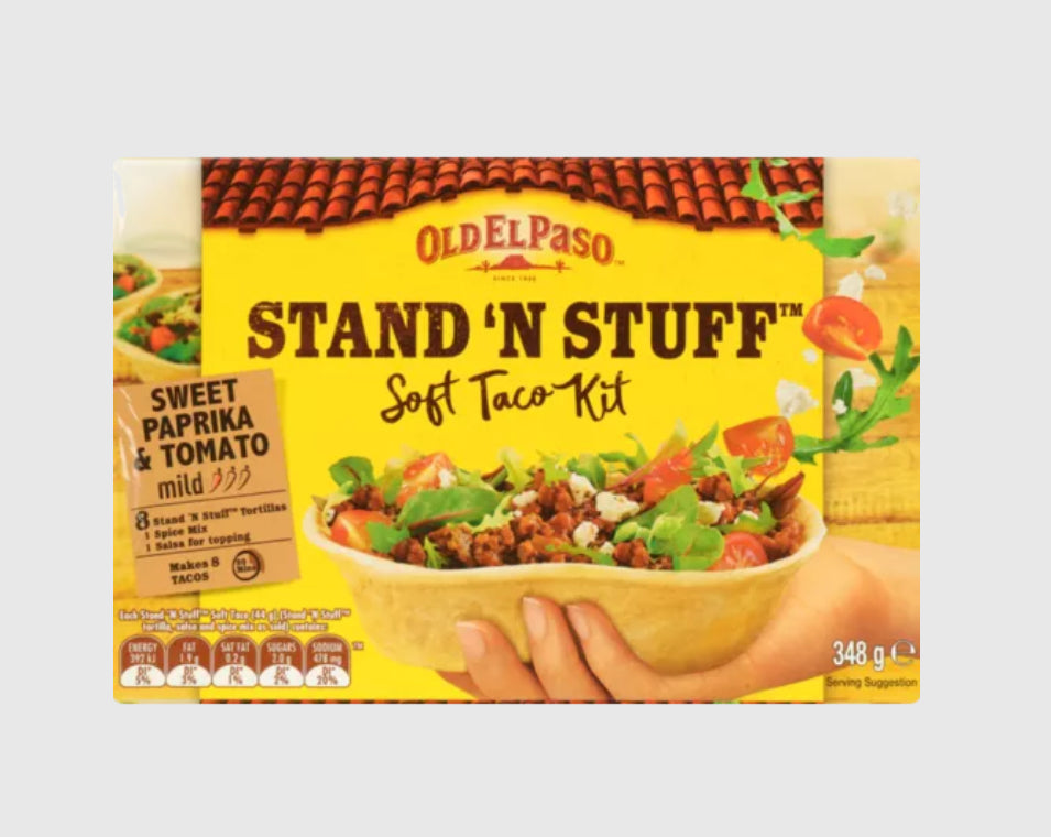 Old El Paso Stand’N Stuff Soft Taco Kit Box