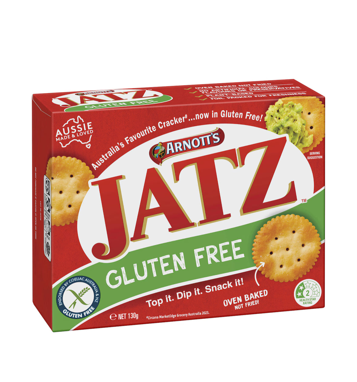 Arnott’s Gluten Free Jatz Cracker Biscuit 130g