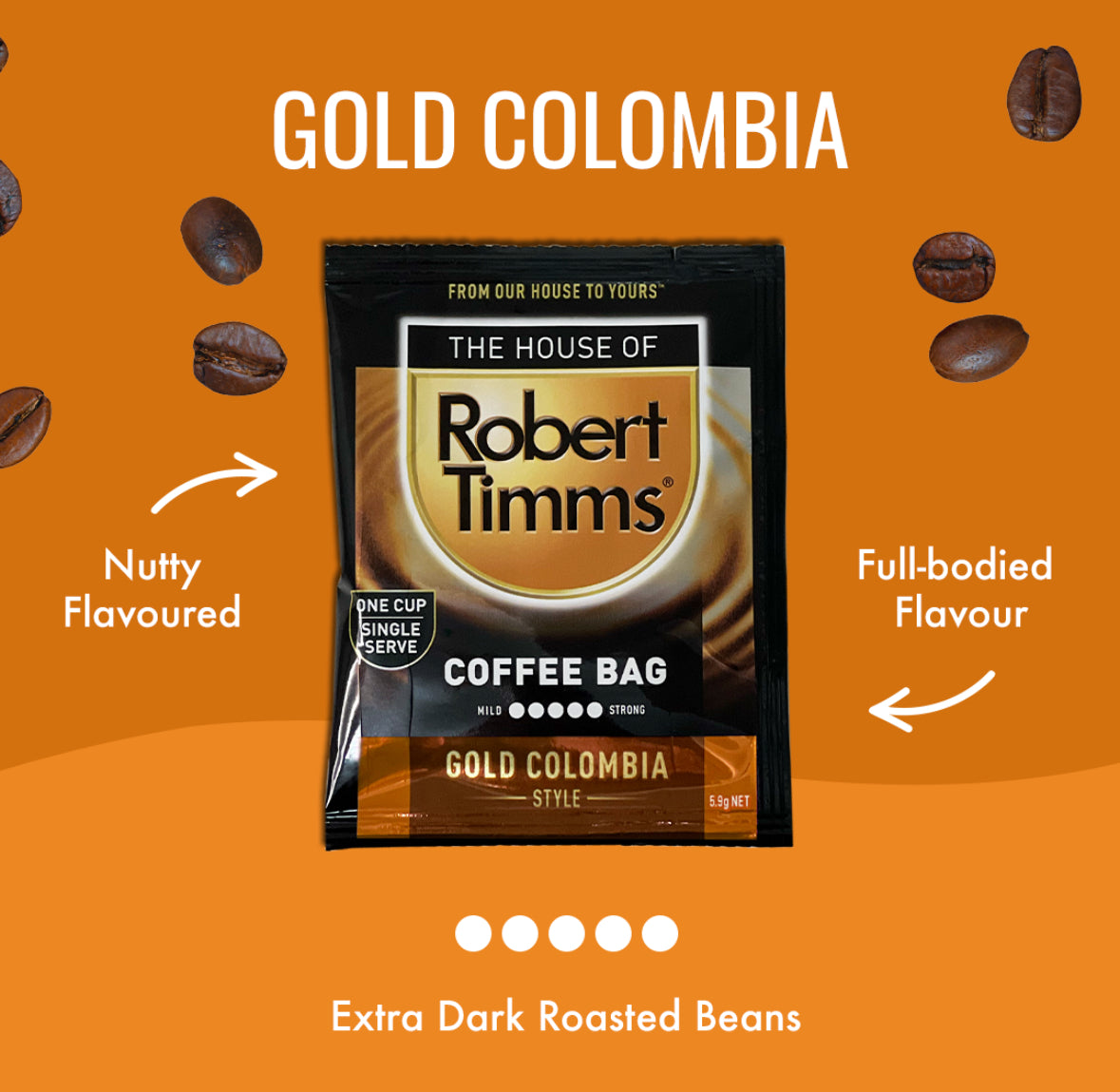 Robert Timms Gold Colombia Coffee Bags 28pk