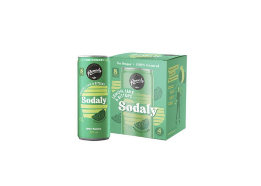 REMEDY SODALY LEMON LIME BITTER 4X250ML