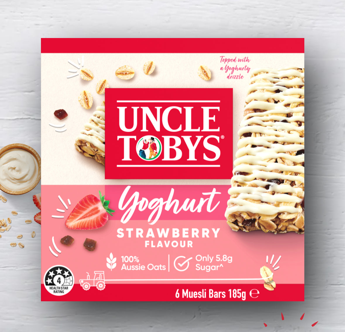 Uncle Tobys Yoghurt & Strawberry Muesli Bars