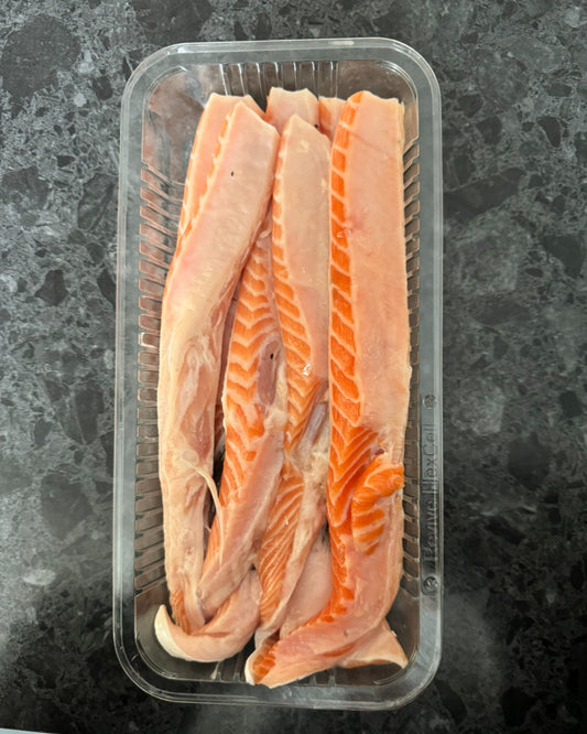 Fresh Salmon Belly Strips for Dogs 600g