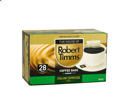 Robert Timms Italian Espresso Coffee Bags 28pk