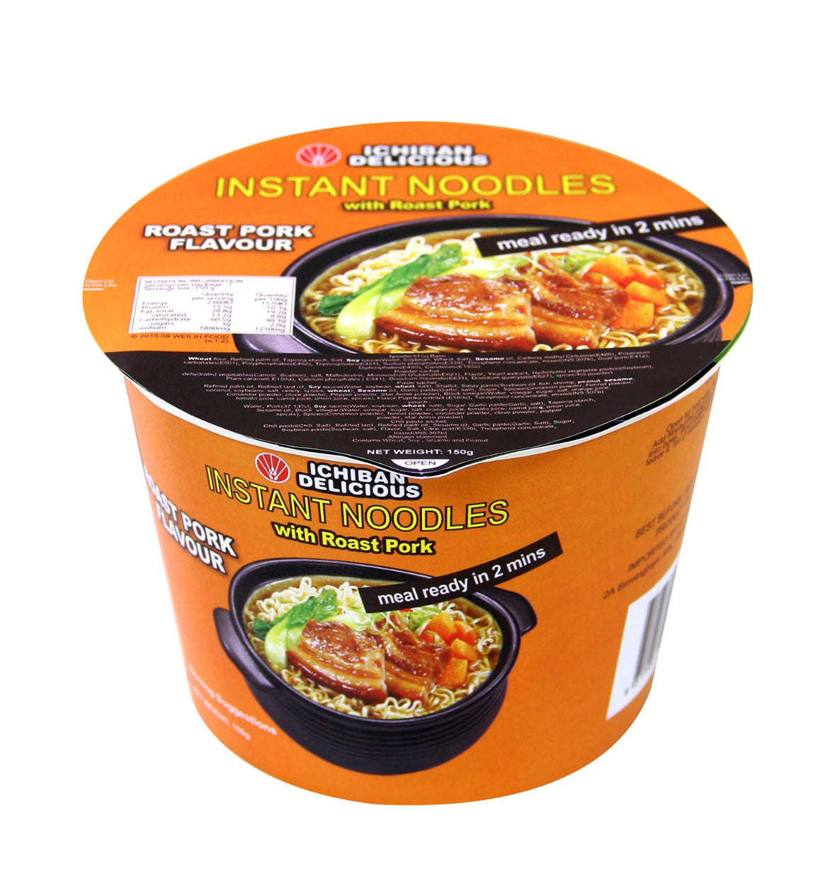 Ichiban Delicious Noodle Bowl Roast Pork 150g