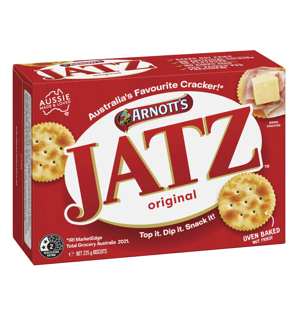 Arnott’s Jatz Original Cracker Biscuit 225g