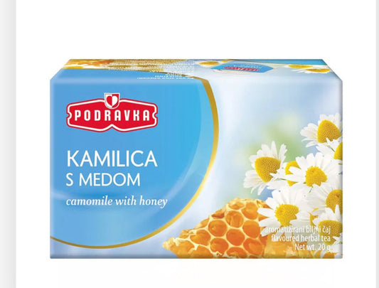 Podravka Camomille and Honey Tea Bags 20g