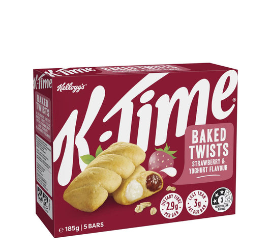 Kellogg’s K-Time Baked Twist Strawberry & Yogurt Flavour 185g