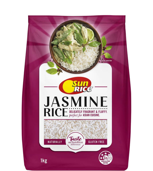 SunRice Jasmine Medium Grain White 1kg