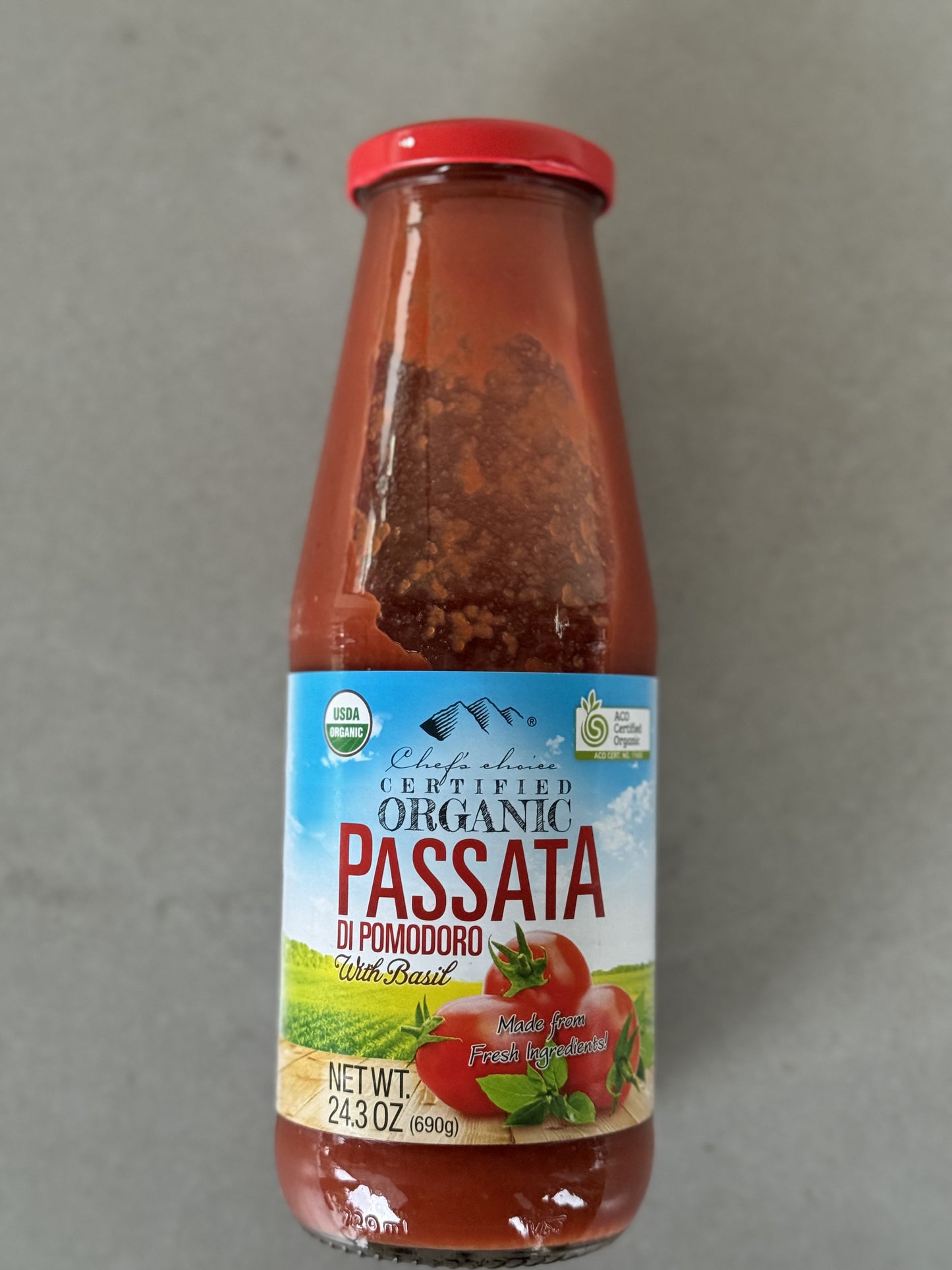 Certified Organic Passata di Pomodoro with Basil 690g