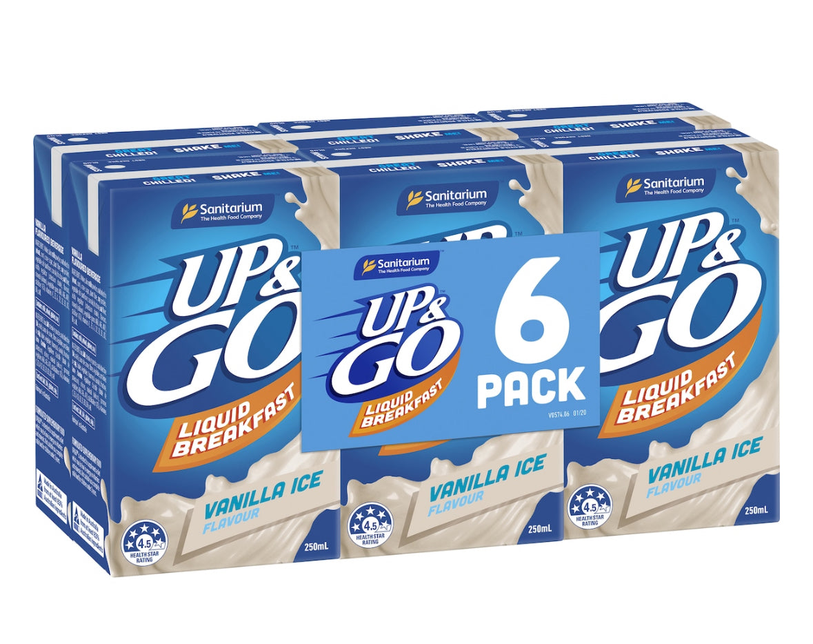 Sanitarium Up&Go Liquid Breakfast Vanilla Ice 6Pk