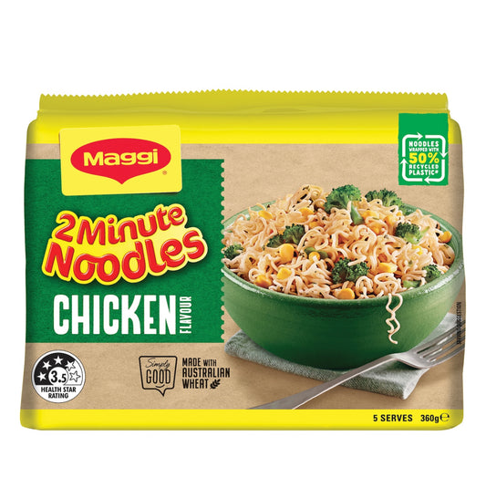 Maggi 2 Minute Chicken Flavour Noodles 5 pk