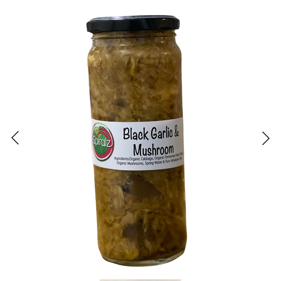 NEW **ORGANIC BLACK GARLIC & MUSHROOM SAUERKRAUT 430g