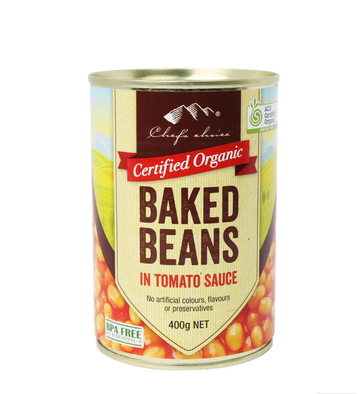 Chef's Choice - Organic Cans - Baked Beans in Tomato Sauce 400g