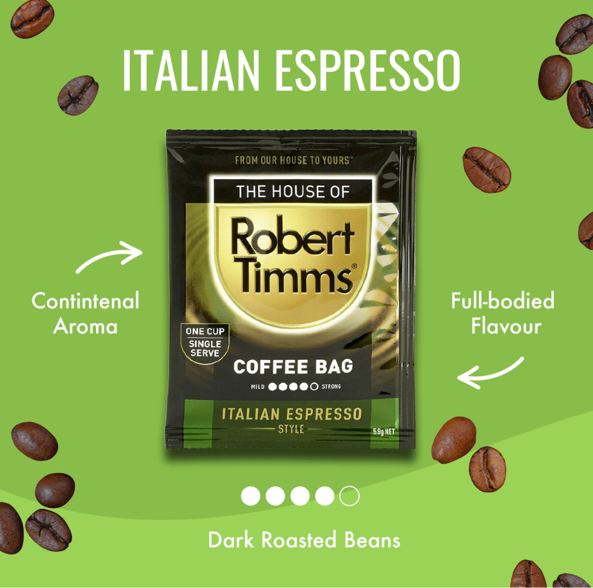 Robert Timms Italian Espresso Coffee Bags 28pk