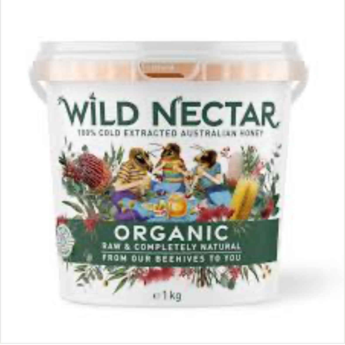 WILD NECTAR ORGANIC AUSTRALIAN HONEY PAIL 1KG