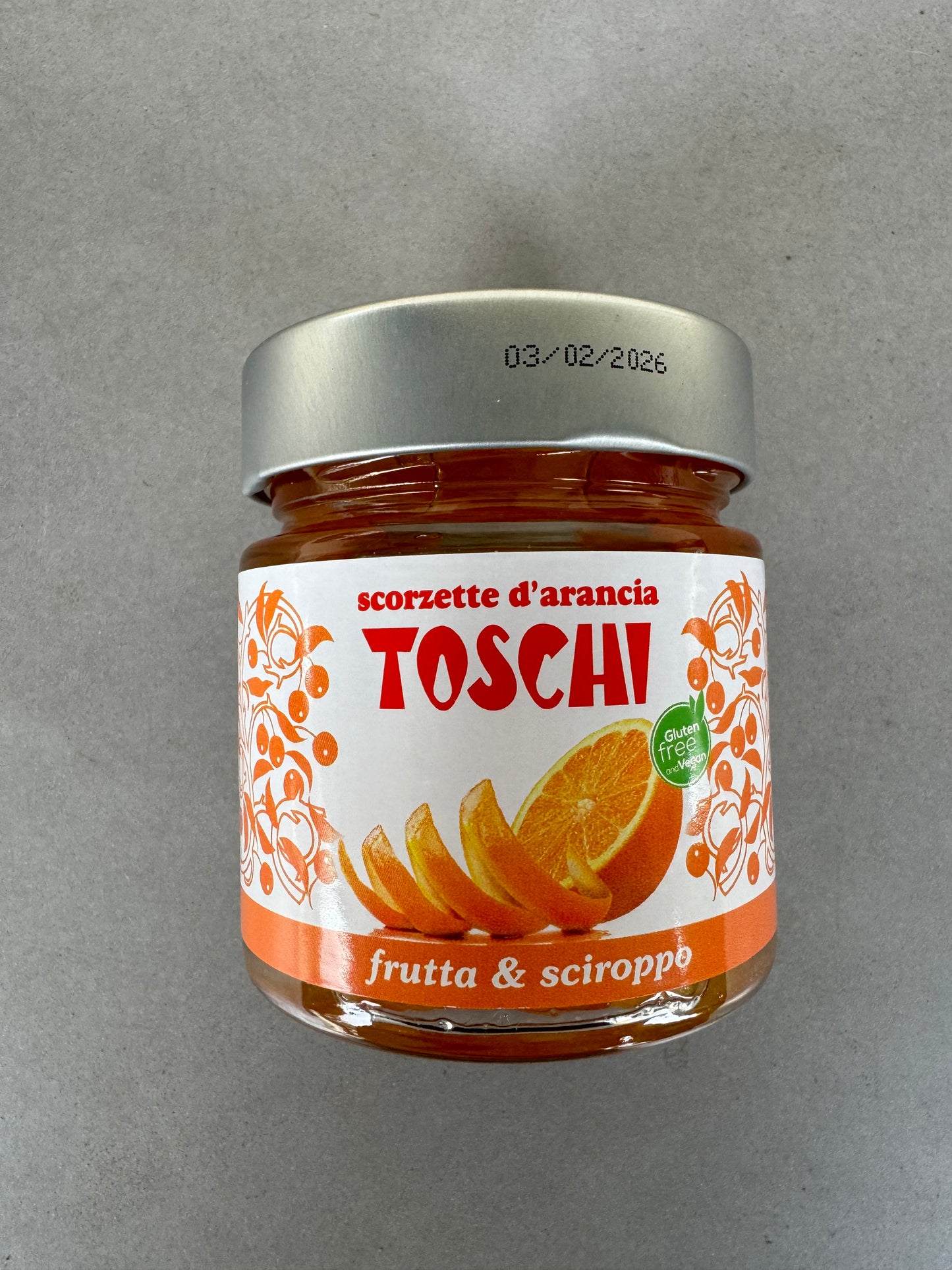 D’arancia TOSCHI Candied Peeled Orange in Syrup