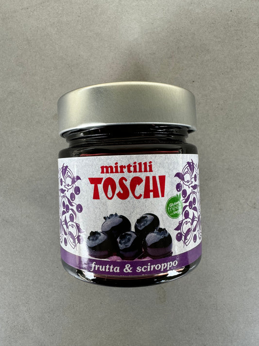 Mirtilli TOSCHI Semi candied Blueberries in Syrup 280g