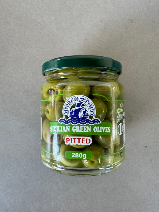 Sicilian Green Olives Pitted 280g