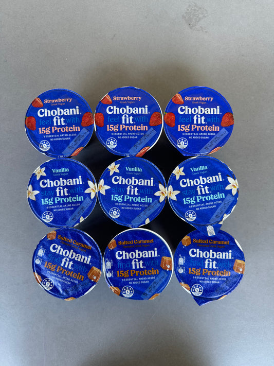 Special-Mixed Varieties Chobani yogurt 9pk 160g $27