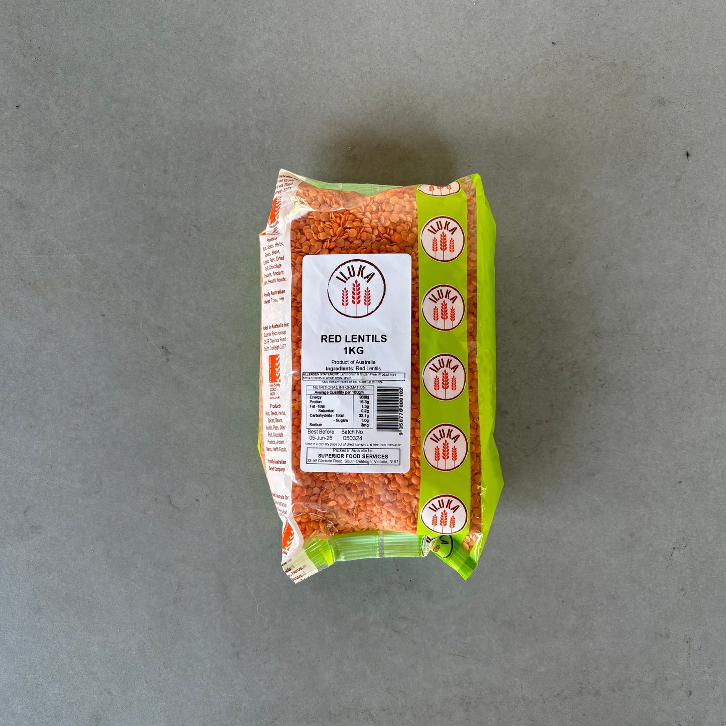 Iluka Red Lentils 1kg