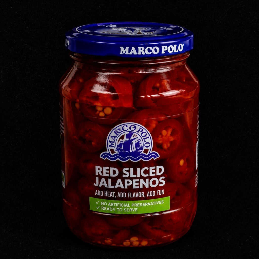 Marco Polo Red Sliced Jalapenos 340g