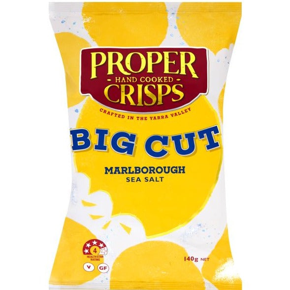 Proper Crisps Big Cut Malborough Sea Salt 140g