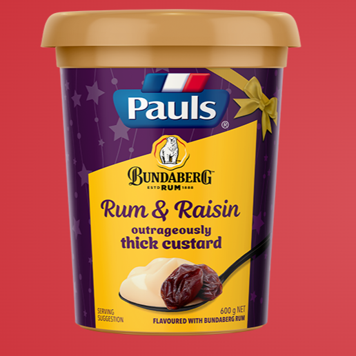 Pauls Rum & Raisin thick custard 600g