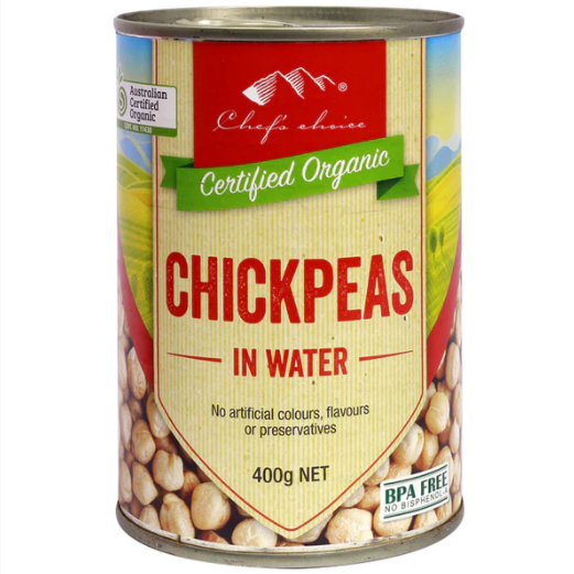 Certified Organic Chickpeas in water 400g