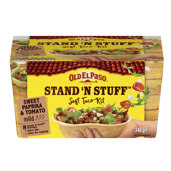 Old El Paso Stand 'n Stuff Soft Taco Kit Mexican Style 348g