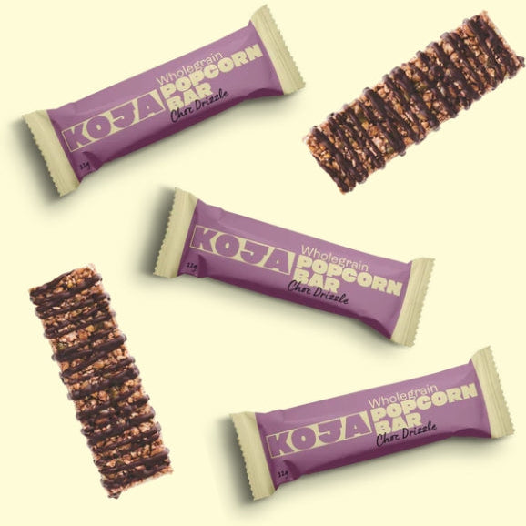 Koja Choc Drizzle Wholegrain Popcorn Bar 5x Bars 110g