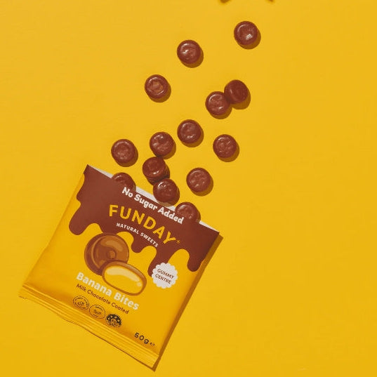 Funday Milk Chocolate Banana Bites 50g