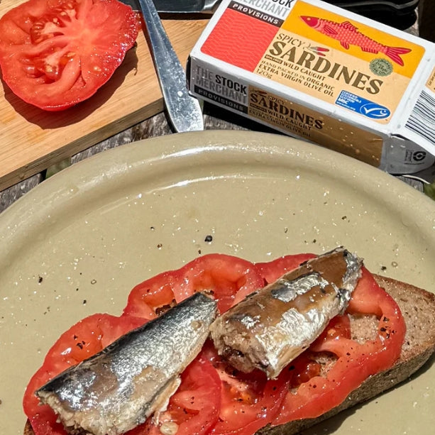 The Stock Merchant MSC Spicy Sardines in Organic EVOO 120g