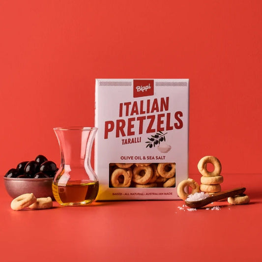 Bippi Pretzels Olive Oil & Sea Salt 100g
