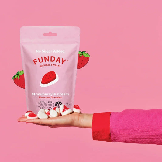 Funday Share Bag Strawberry & Cream 120g
