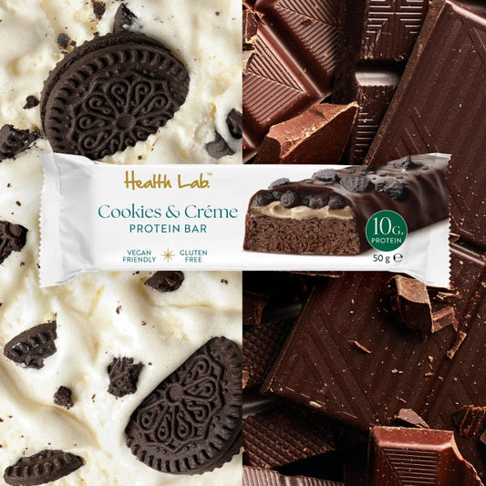 Health Lab Cookies & Cream Protein Bar 10g Protein 50g