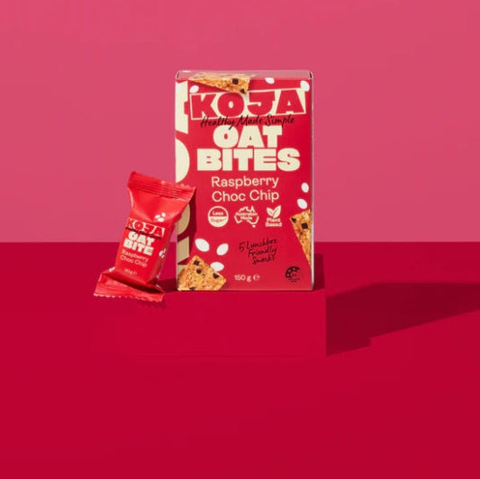 Koja Raspberry Choc Chip Oat Bites 5x Bars 150gr