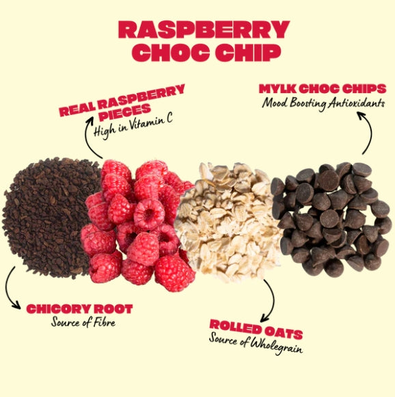 Koja Raspberry Choc Chip Oat Bites 5x Bars 150gr