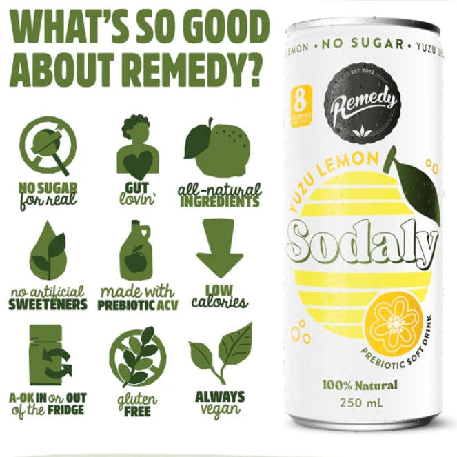 Remedy Sodaly Multipack Lemon Yuzu 4x250ml