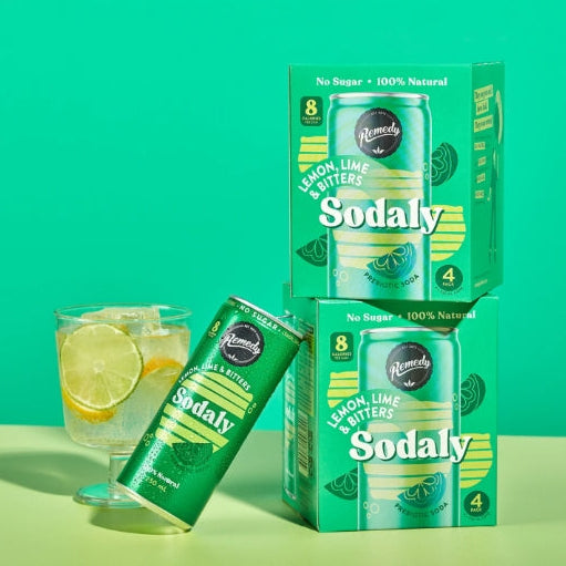 REMEDY SODALY LEMON LIME BITTER 4X250ML