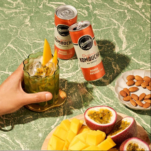 Remedy Mango Passion Kombucha 250ml X4 Pack